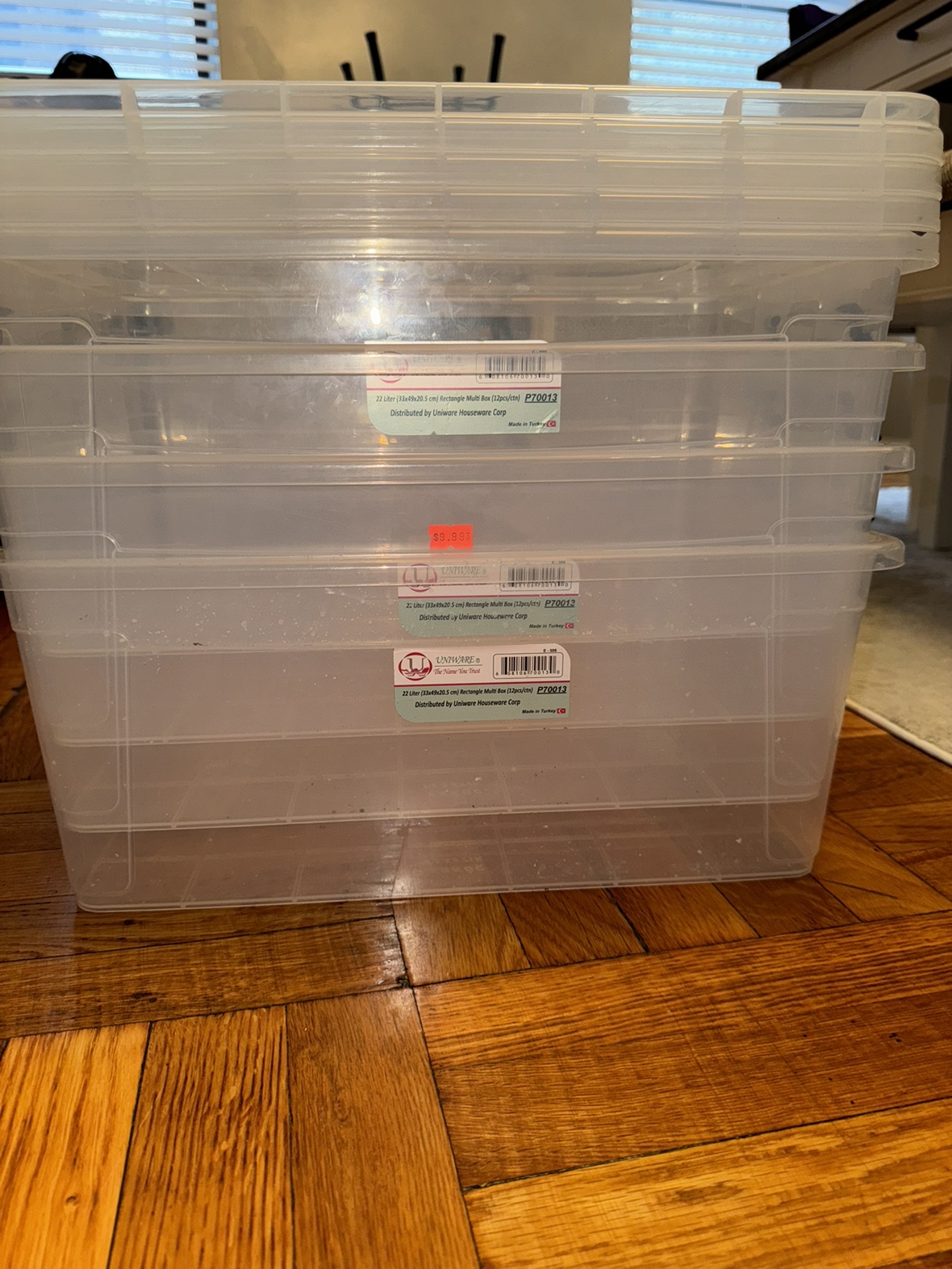 Set of 4 Clear Storage Bins - photo 3