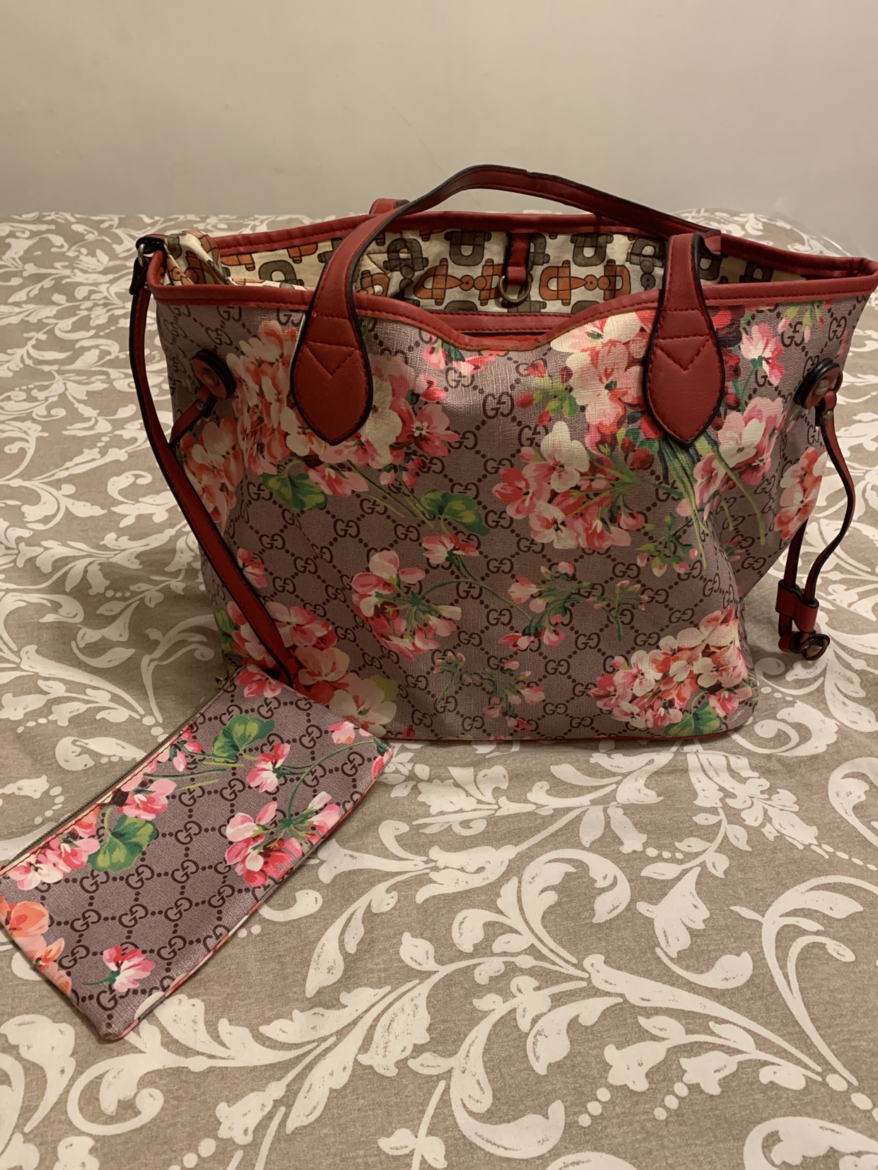 Gucci Floral Tote Bag
