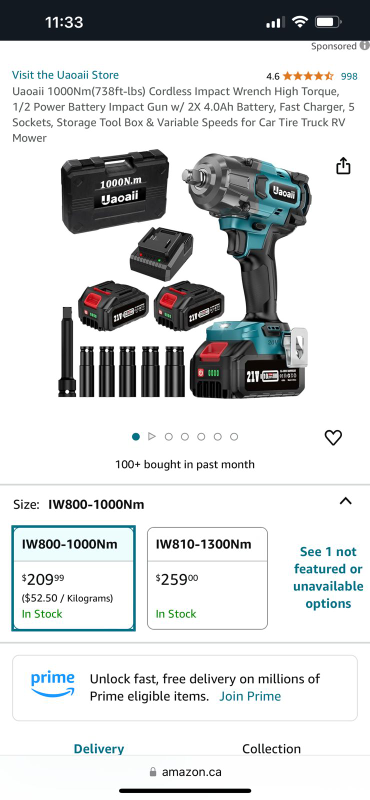 Uaoail Cordless Impact Wrench - photo 3