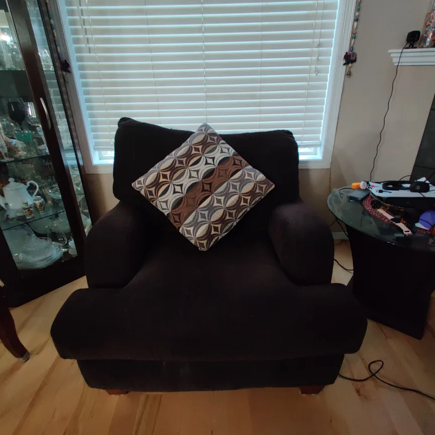 Brown Sofa and Love Seat Set thumbnail