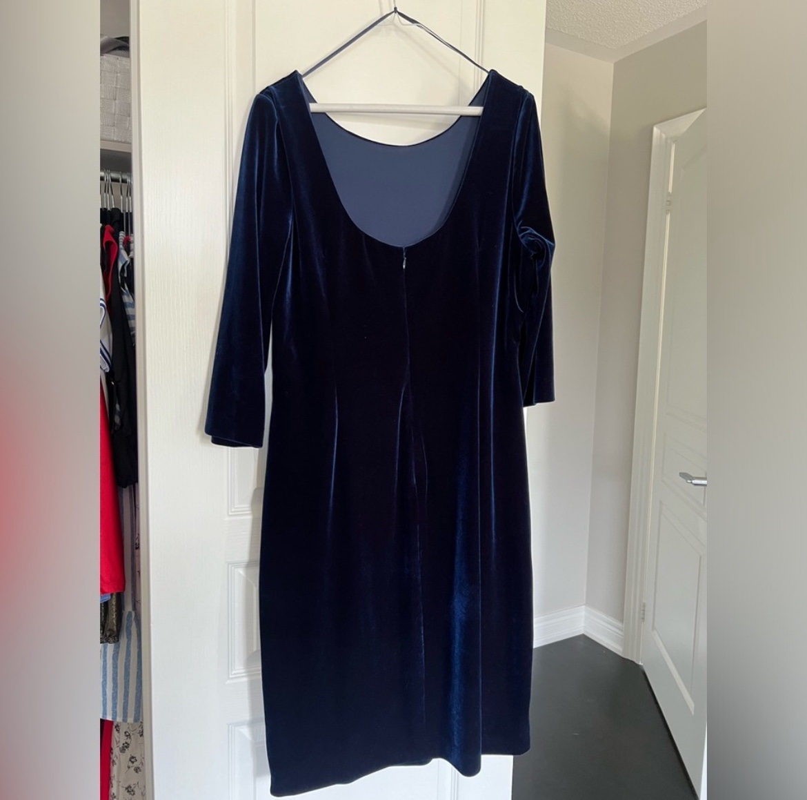 Navy Blue Velvet Dress - photo 2