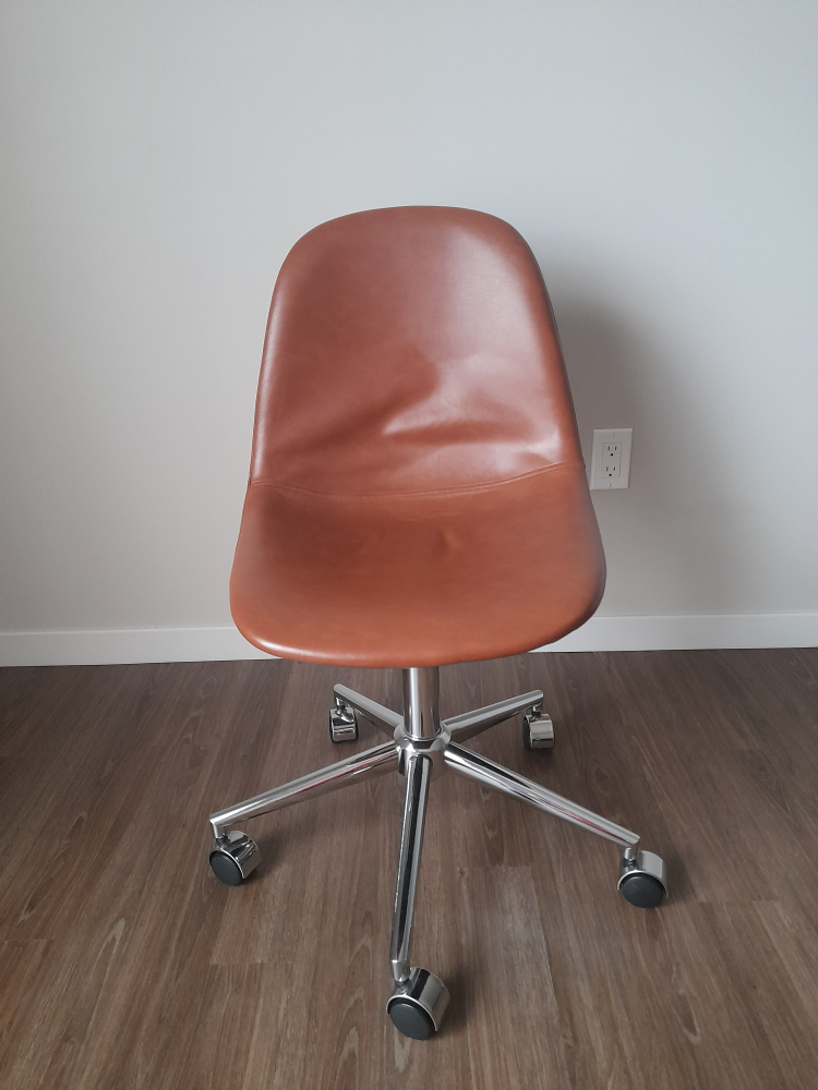 Brown Leather Office Chair - photo 2