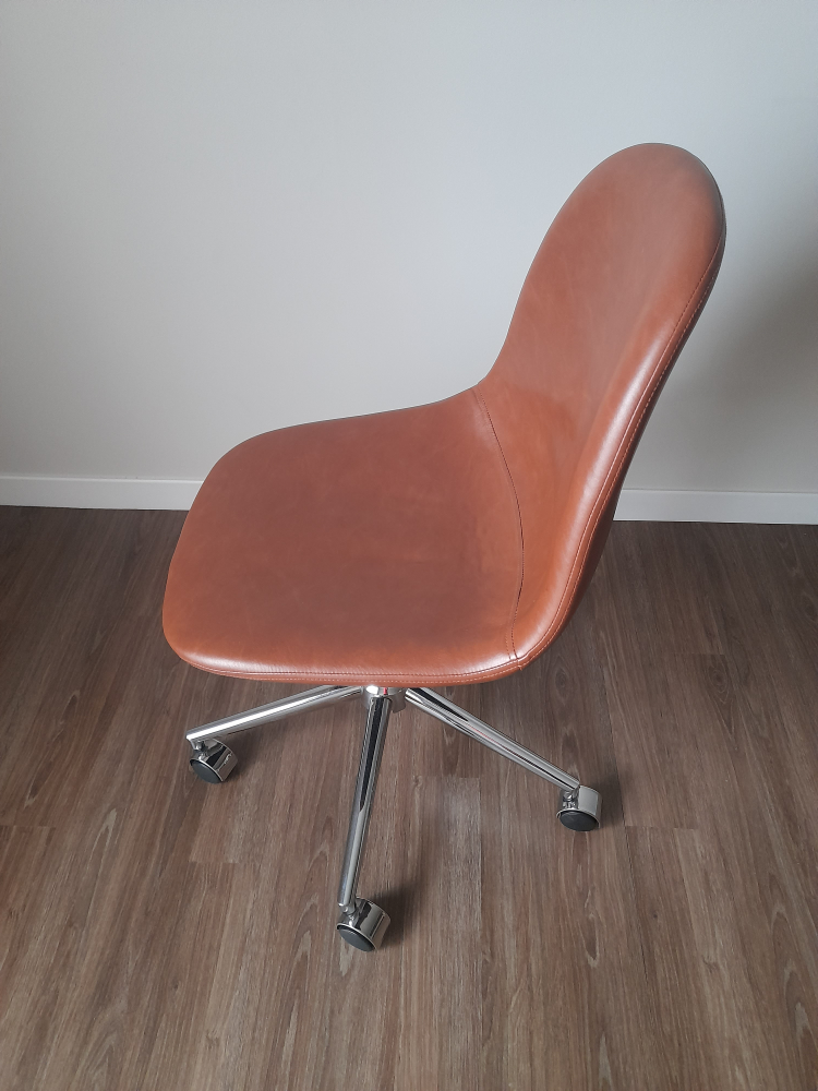 Brown Leather Office Chair - photo 3