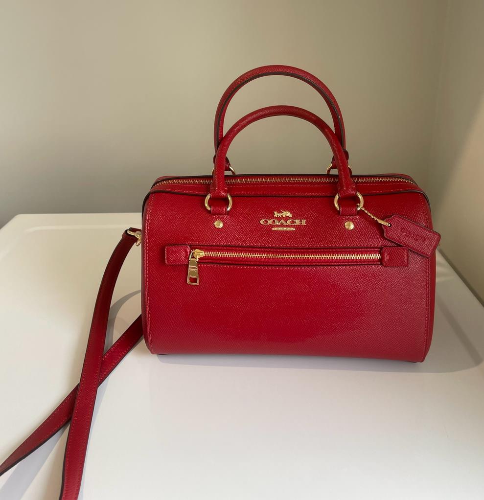 Coach Rowan Leather Satchel Crossbody