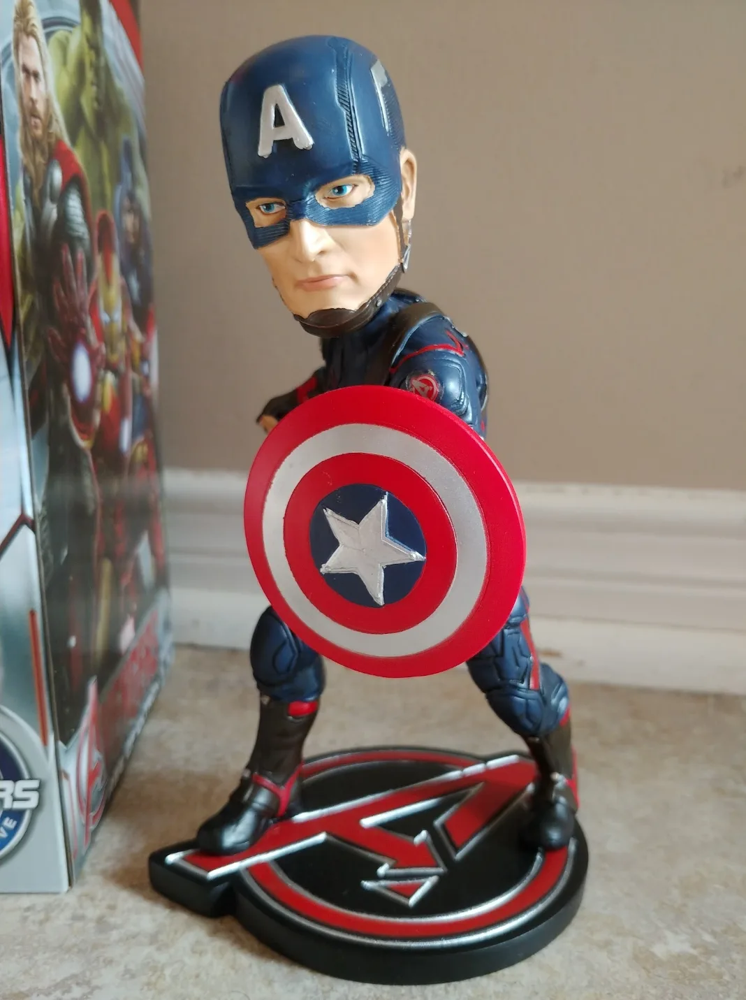 Neca Marvel Avengers Age of Ultron Captain America Head Knocker image indicator(3)