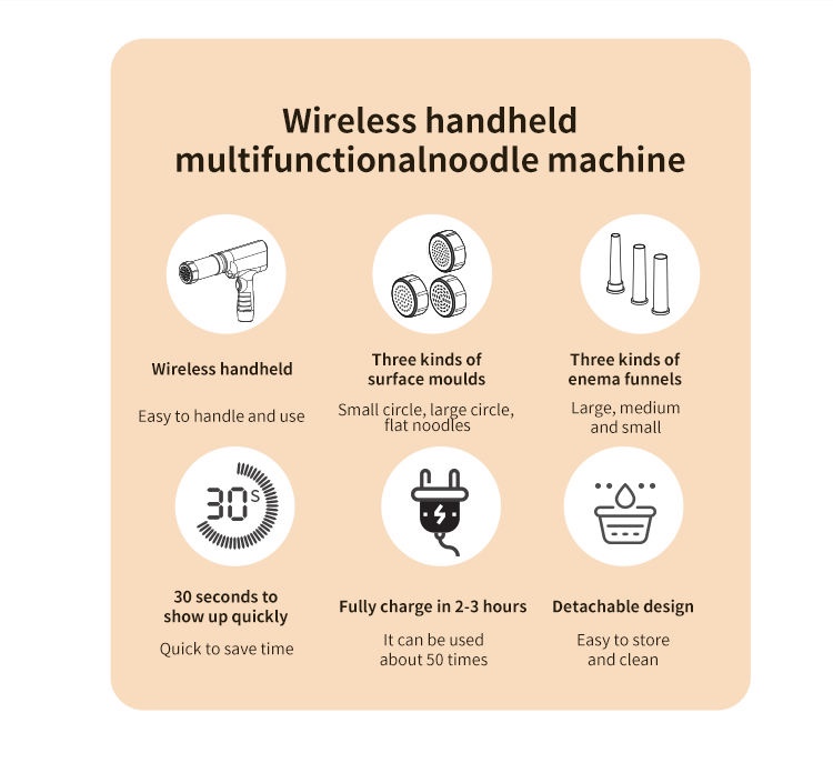 Wireless Noodle Maker, Electric Sausage Maker, Pasta Maker - photo 2