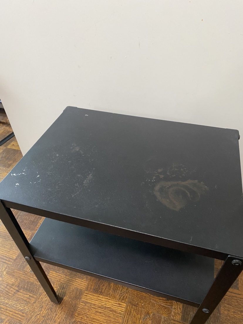 Black Metal End Table - photo 2