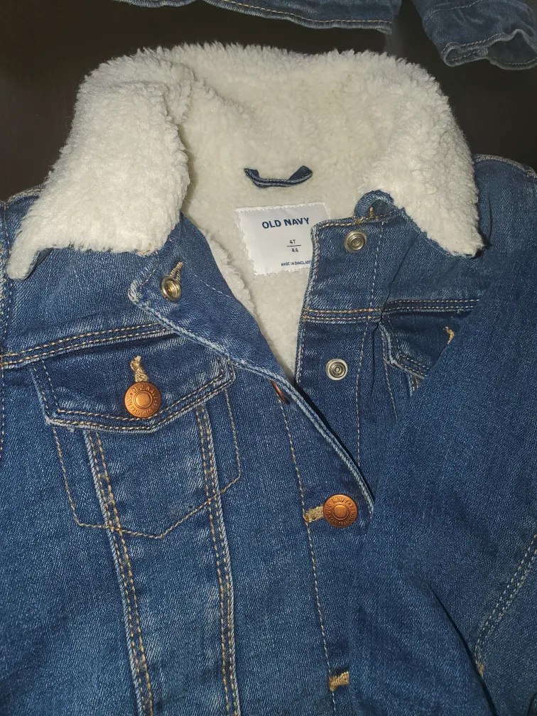 Old Navy Denim Jacket with Sherpa Lining for Kids image indicator(2)
