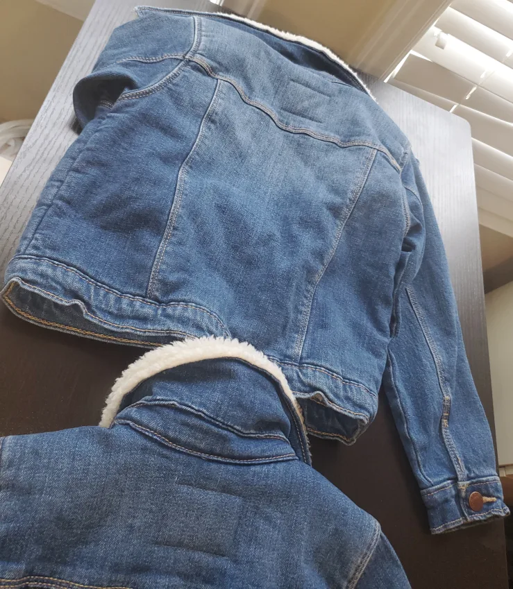 Old Navy Denim Jacket with Sherpa Lining for Kids image indicator(8)