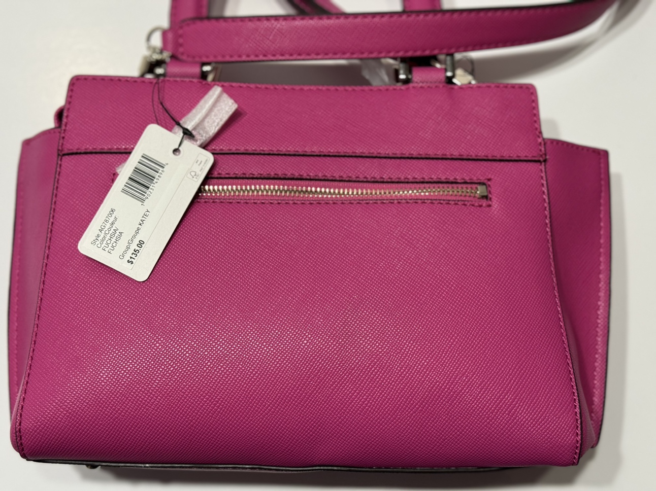 GUESS Katey Girlfriend Satchel Fuchsia - photo 4