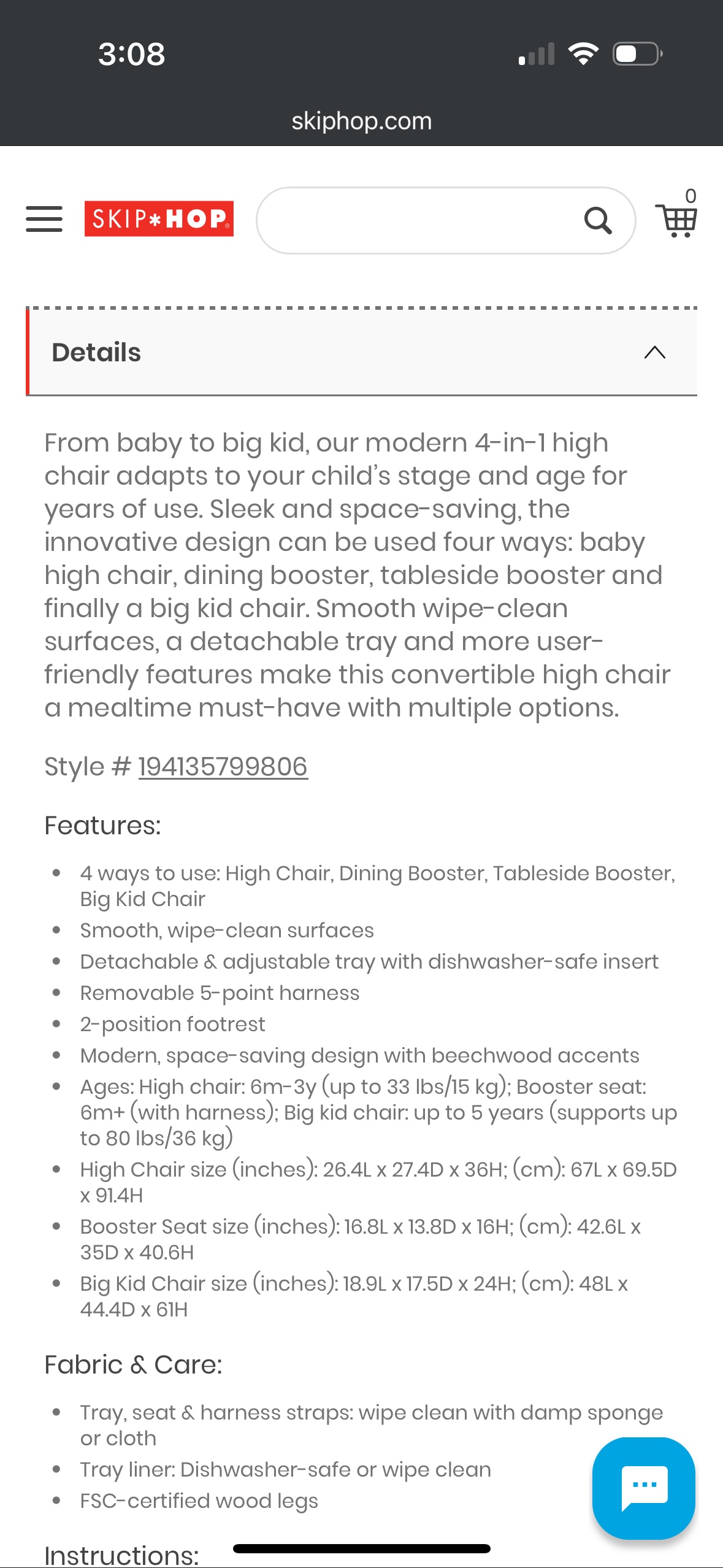 Skip Hop 4-in-1 Multi-Stage High Chair - photo 3