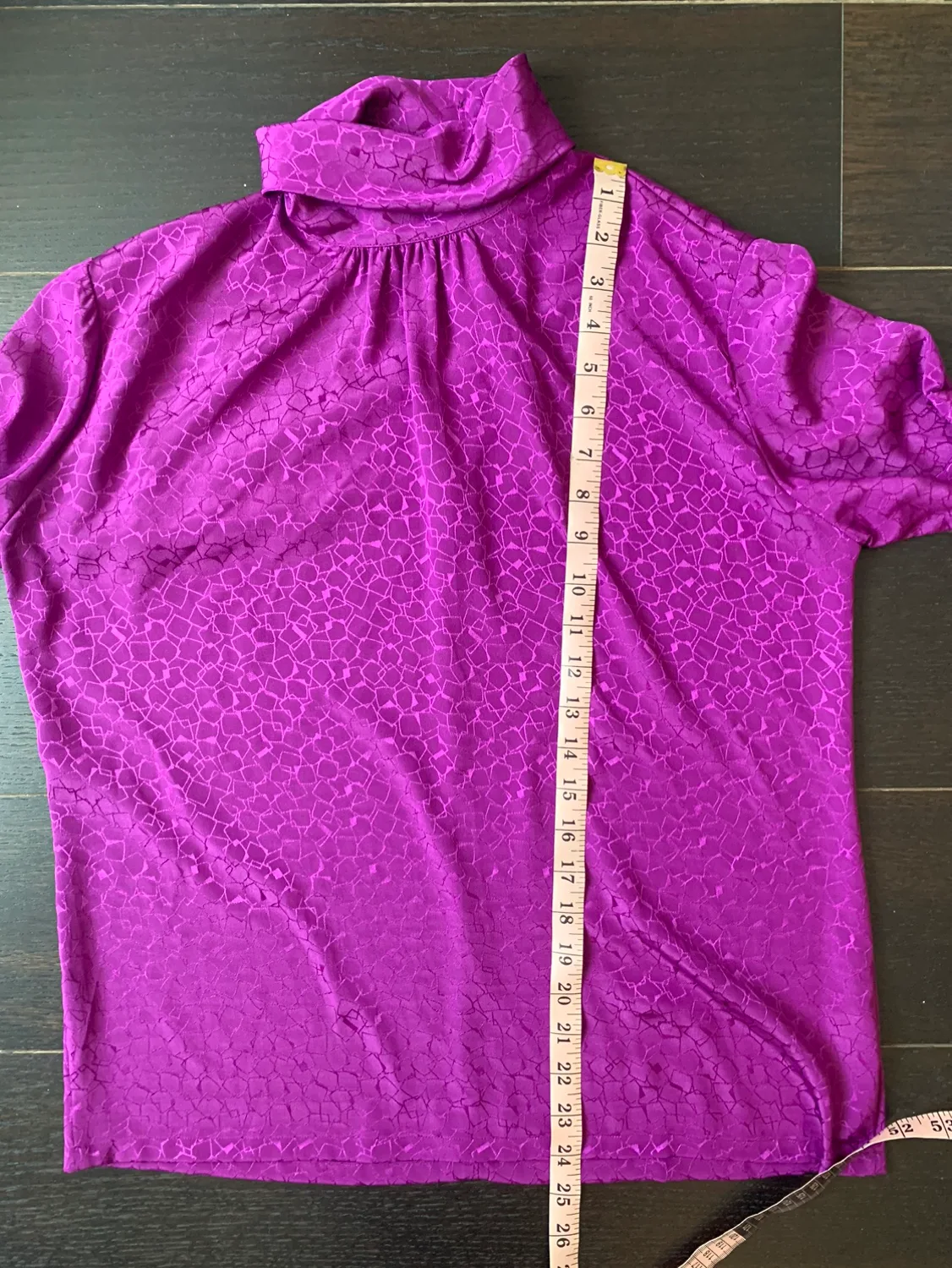 Vintage 70s/80s Purple Mock Neck Blouse w/ Byron Detail image indicator(7)