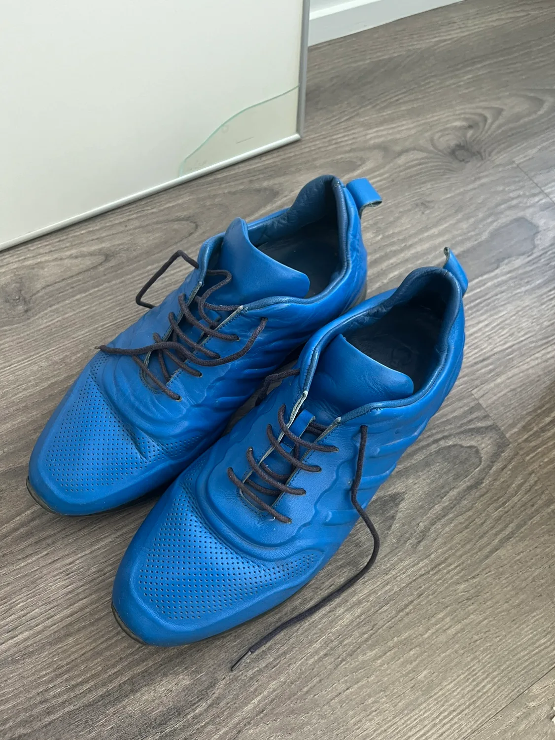 Blue Leather Sneakers thumbnail