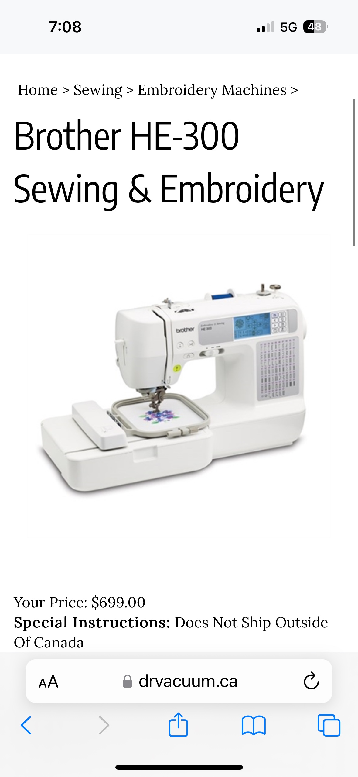Brother HE 300 Sewing & Embroidery Machine - photo 2