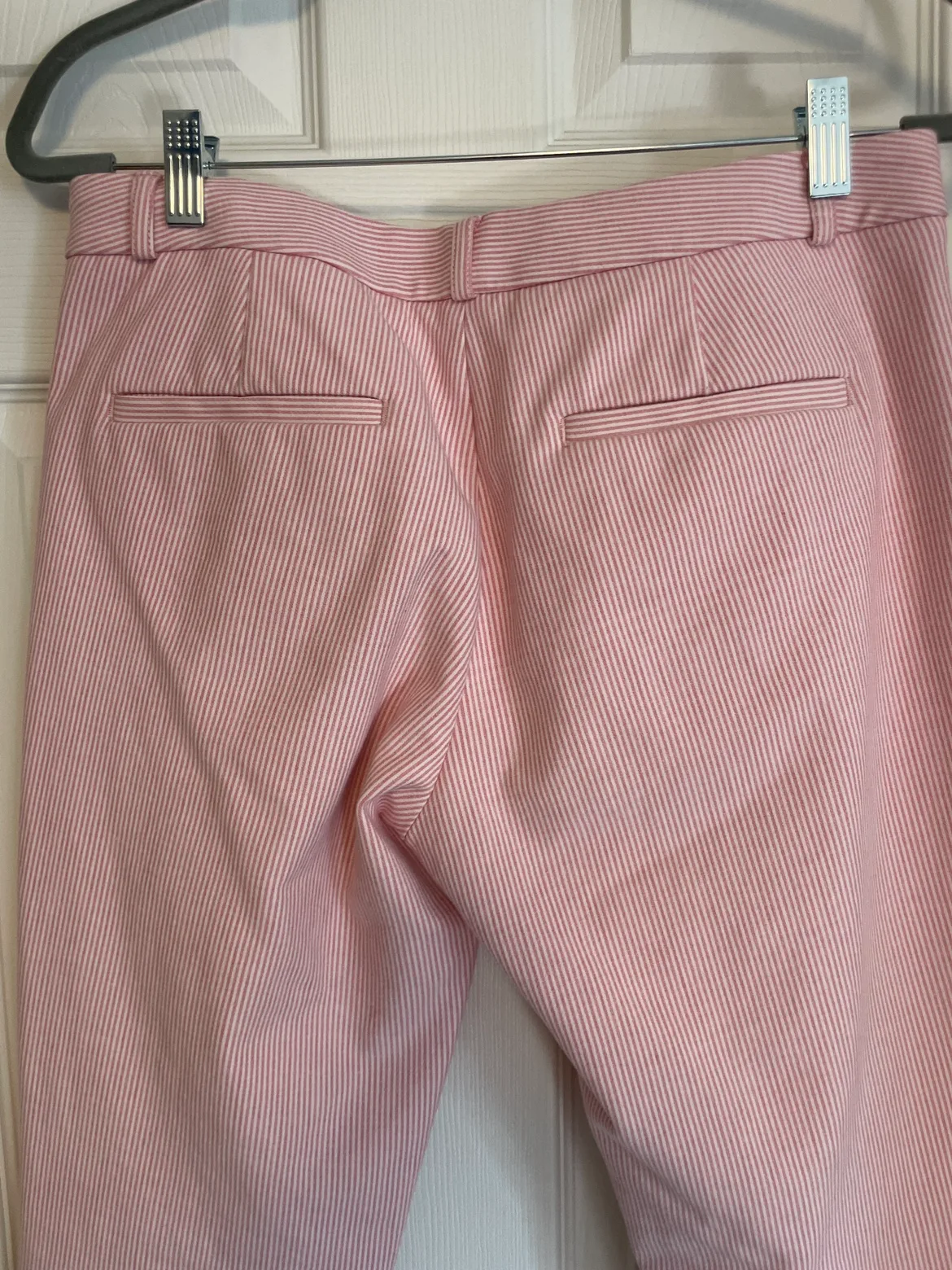 Banana Republic Pink and White Striped Pants image indicator(2)