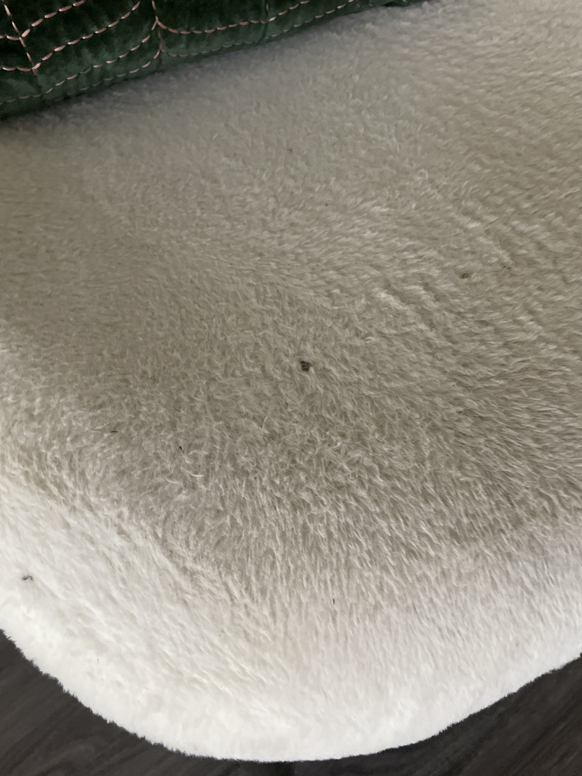 White Faux Fur Accent Chair & pillow - photo 2