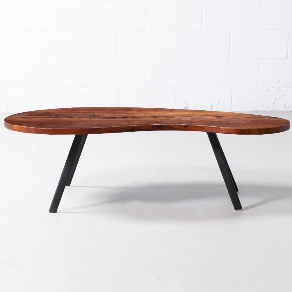 Unique-Shaped Solid Wood Coffee Table - photo 2