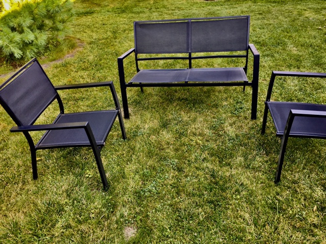 4 people conversation set great condition black colour comfy - photo 2