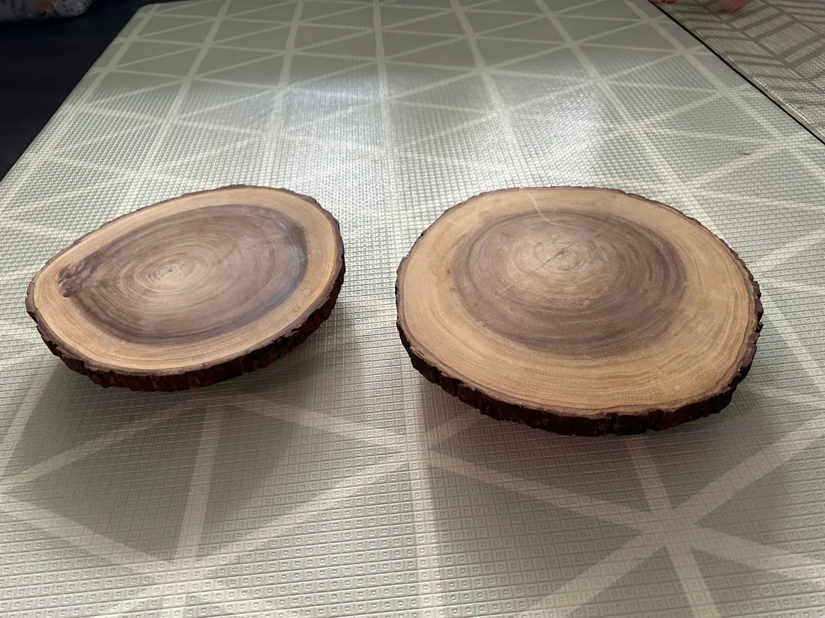 Two wood stump pedestals from Indigo thumbnail
