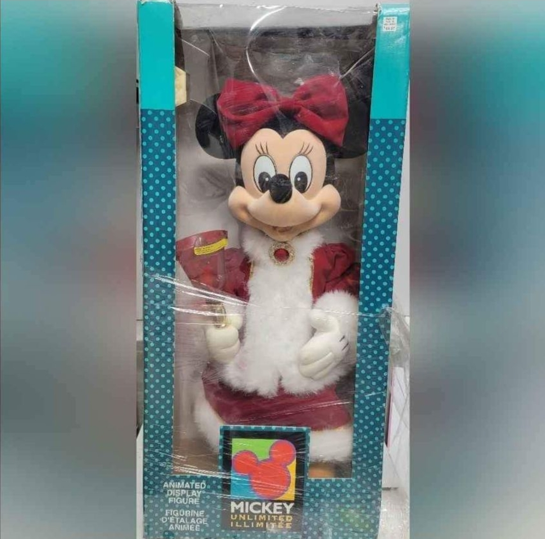 Disney 23" Animatronic Santa Mickey & Ms Clause Minnie Mouse - photo 2