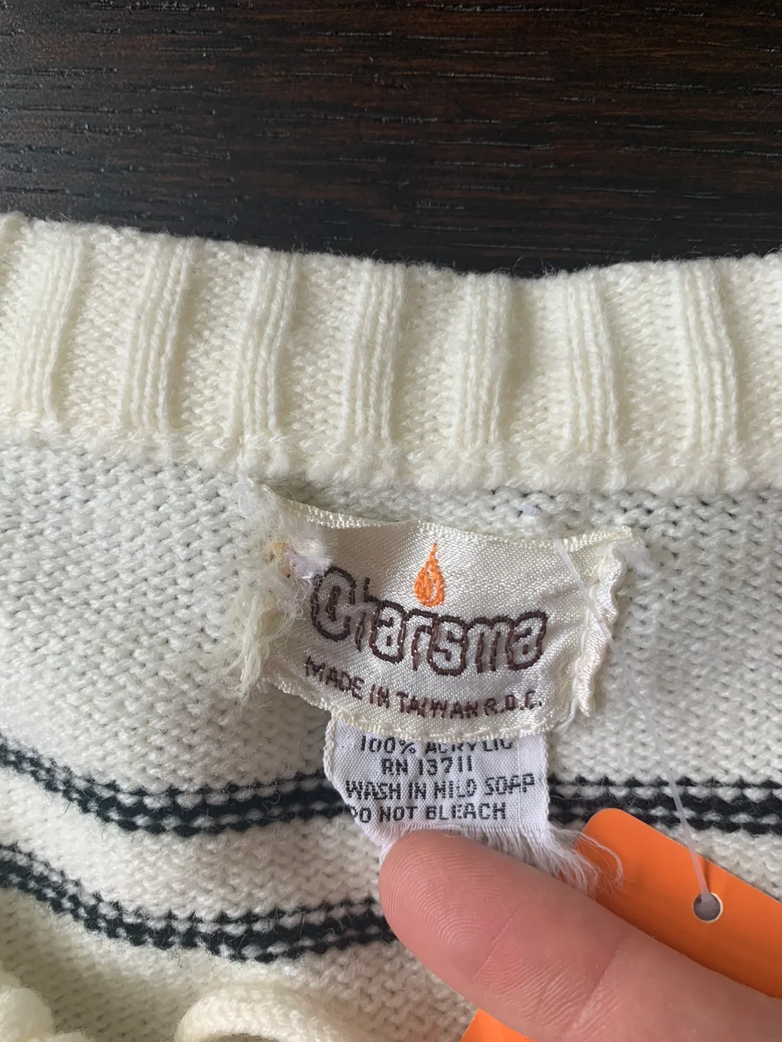 Vintage 70s Striped Knit Vest w/ Ties & Pockets image indicator(10)