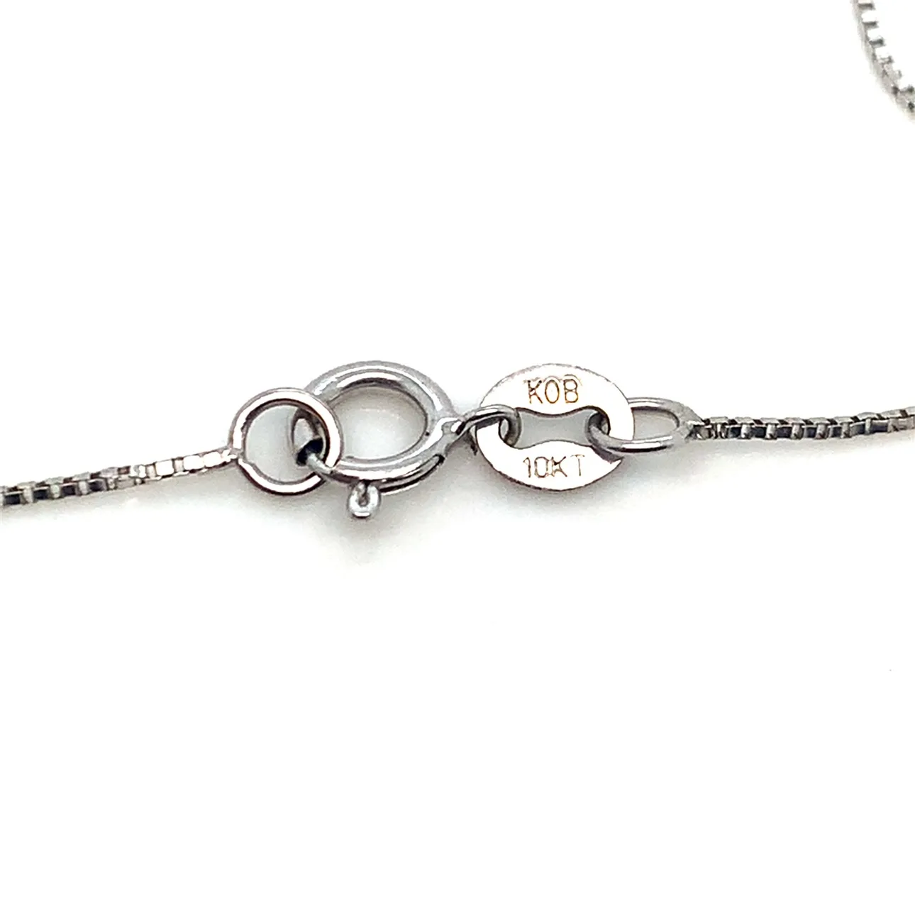 10k White gold Double Heart Diamond Necklace 20” image indicator(6)