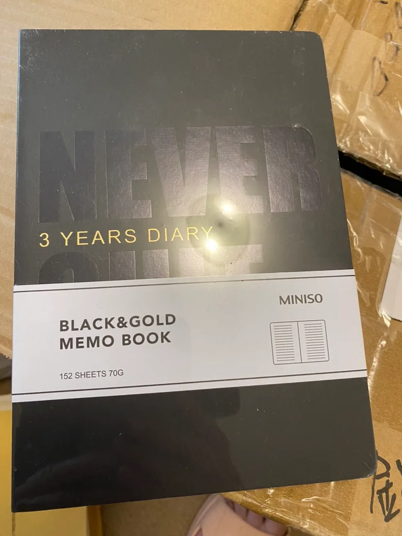 Miniso Black & Gold Memo Book thumbnail