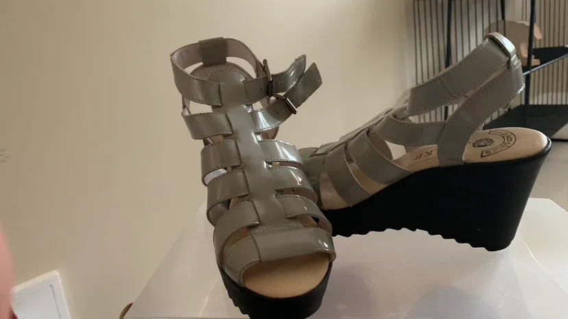 Grey Platform Sandals thumbnail