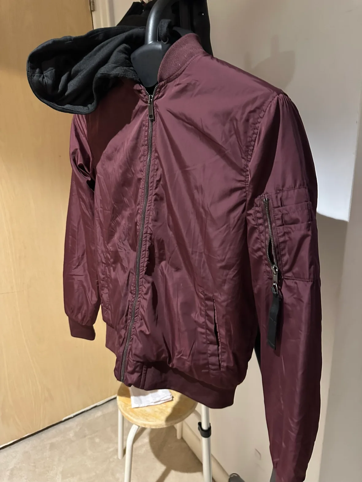 Burgundy Bomber Jacket - Small image indicator(3)