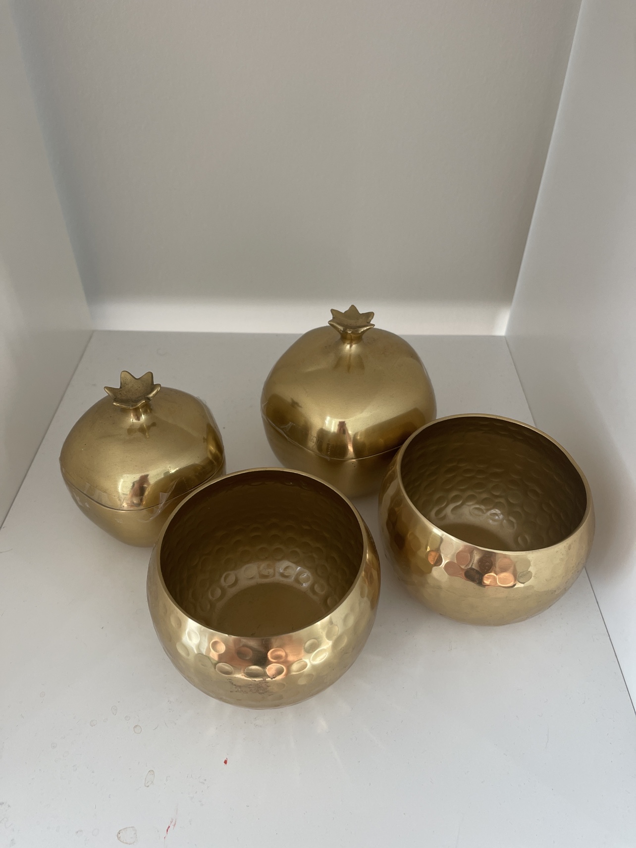Gold Pomegranate and Bowl Set