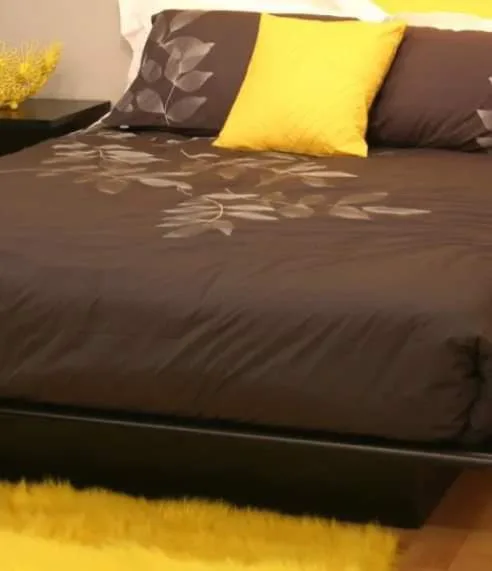 Queen size contemporary bed - new- FREE MATTRESS COVER image indicator(5)