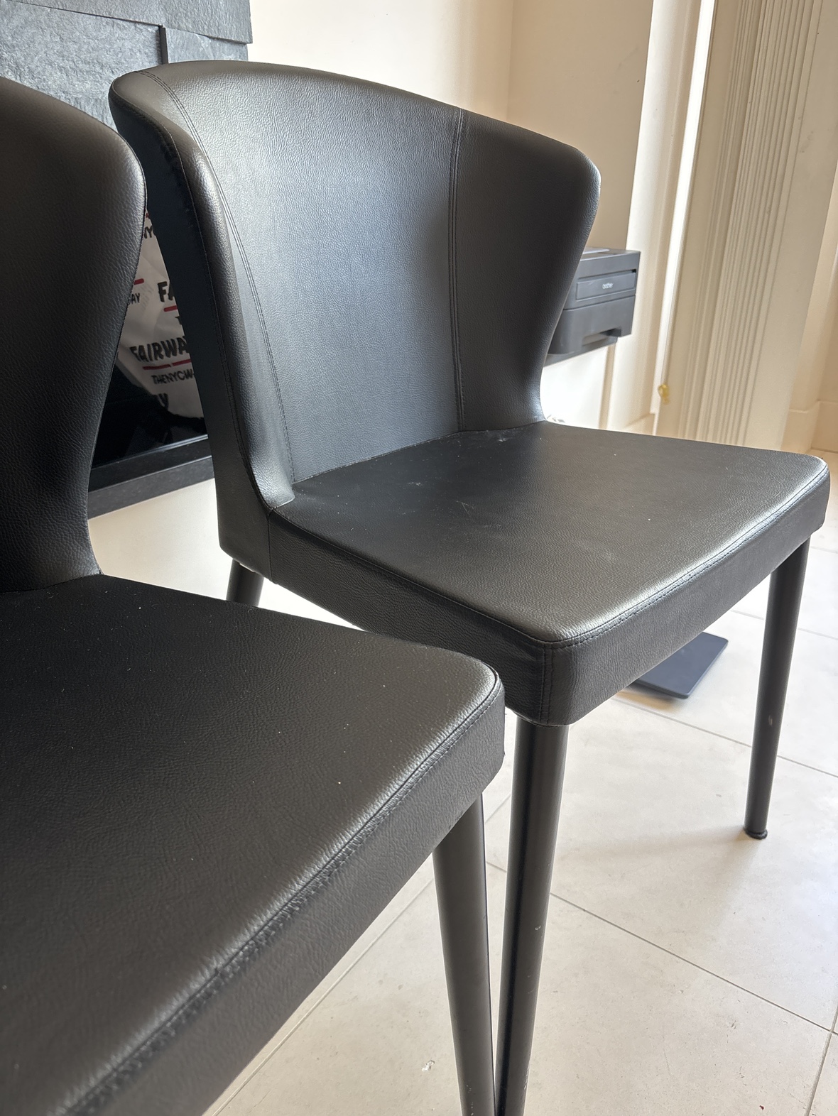 Set of 4 Black Dining Chairs - photo 3