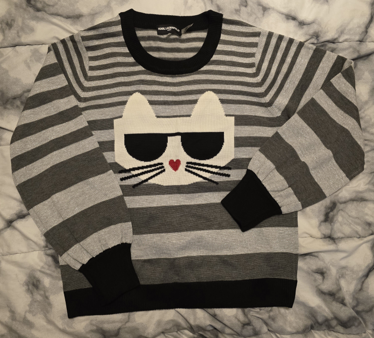 Karl Lagerfeld Knit Cat Sweater
