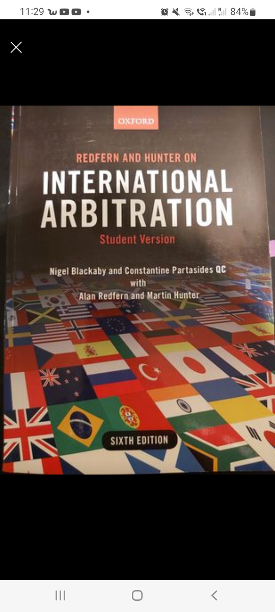 Redfern and Hunter on International Arbitration (6th Edition)