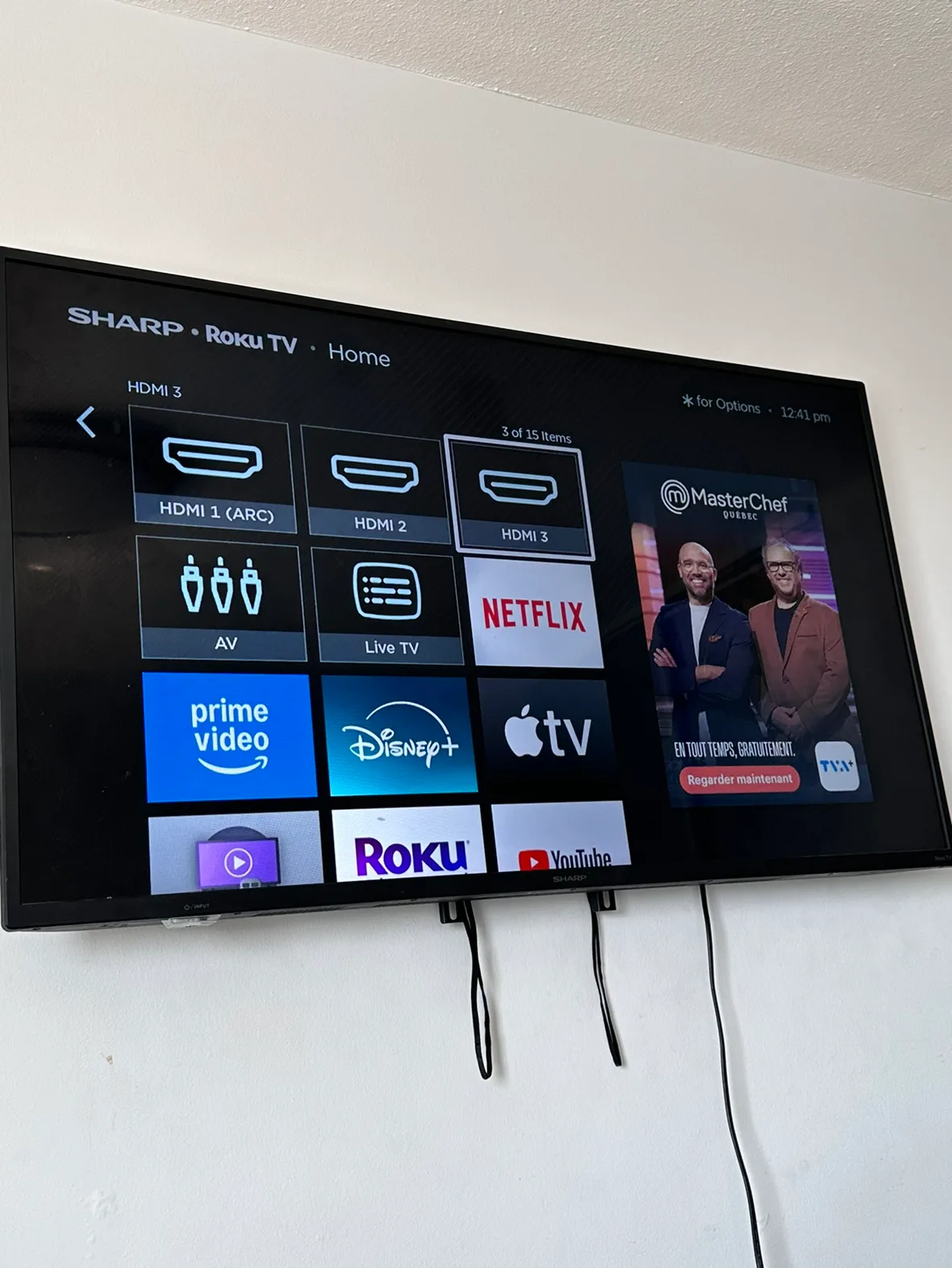 Sharp Roku TV 50” image indicator(2)