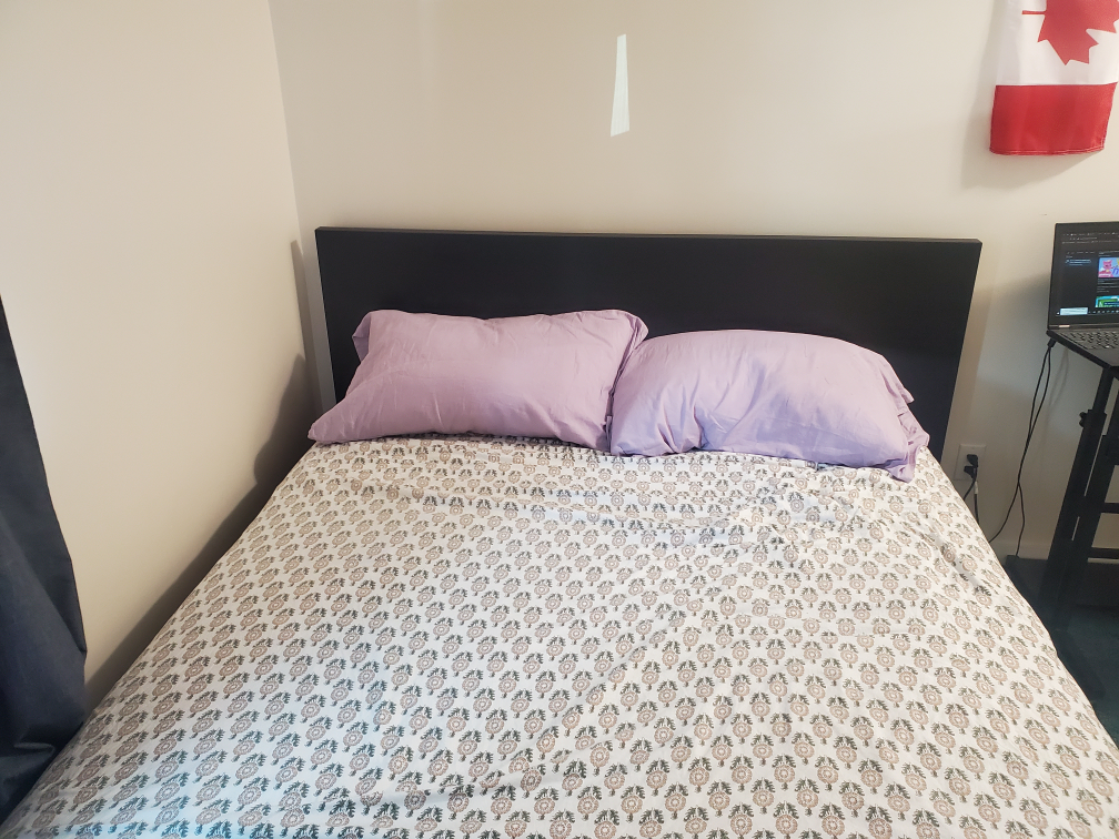 Queen Size Bed Frame IKEA MALM and Mattress