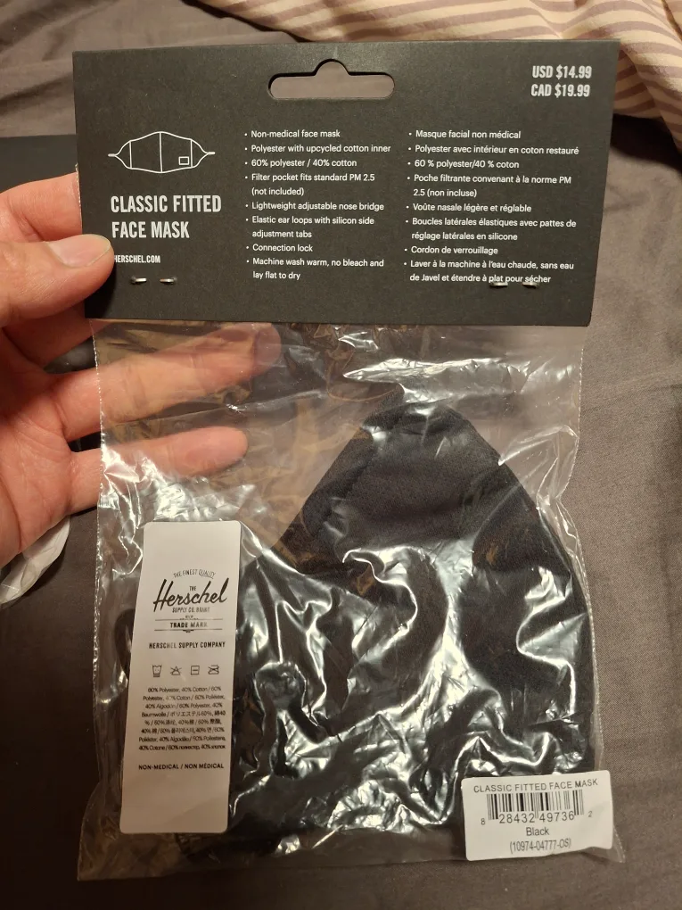Herschel Supply Co. Face Masks Gray/Black image indicator(4)