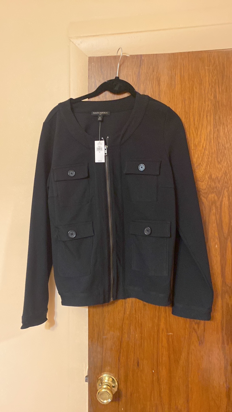 Banana Republic Black Utility Jacket Size M - photo 5