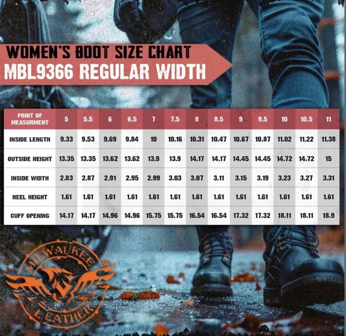 Milwaukee Leather® Women's Black Boots image indicator(10)