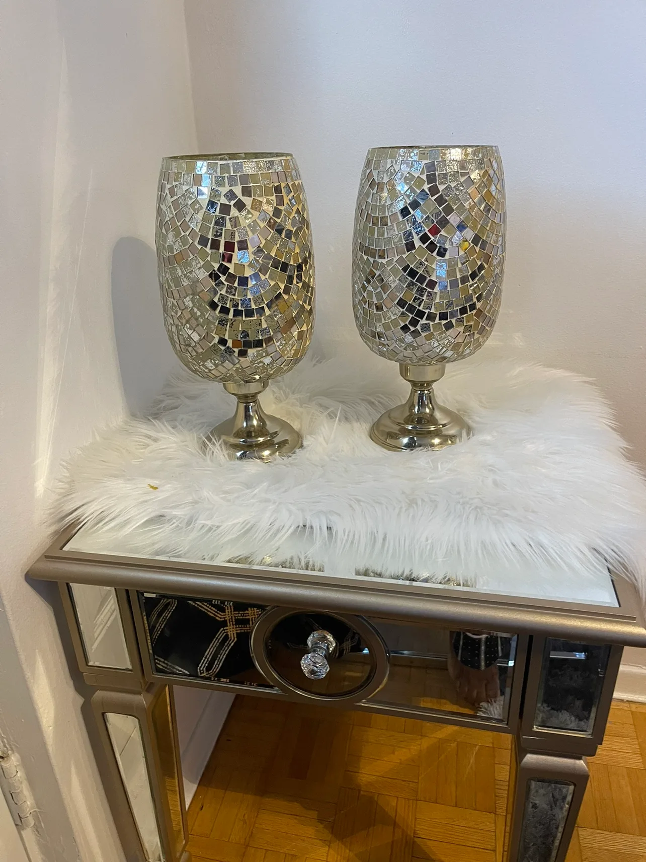 Set of 2 Mosaic Candle Holders image indicator(5)