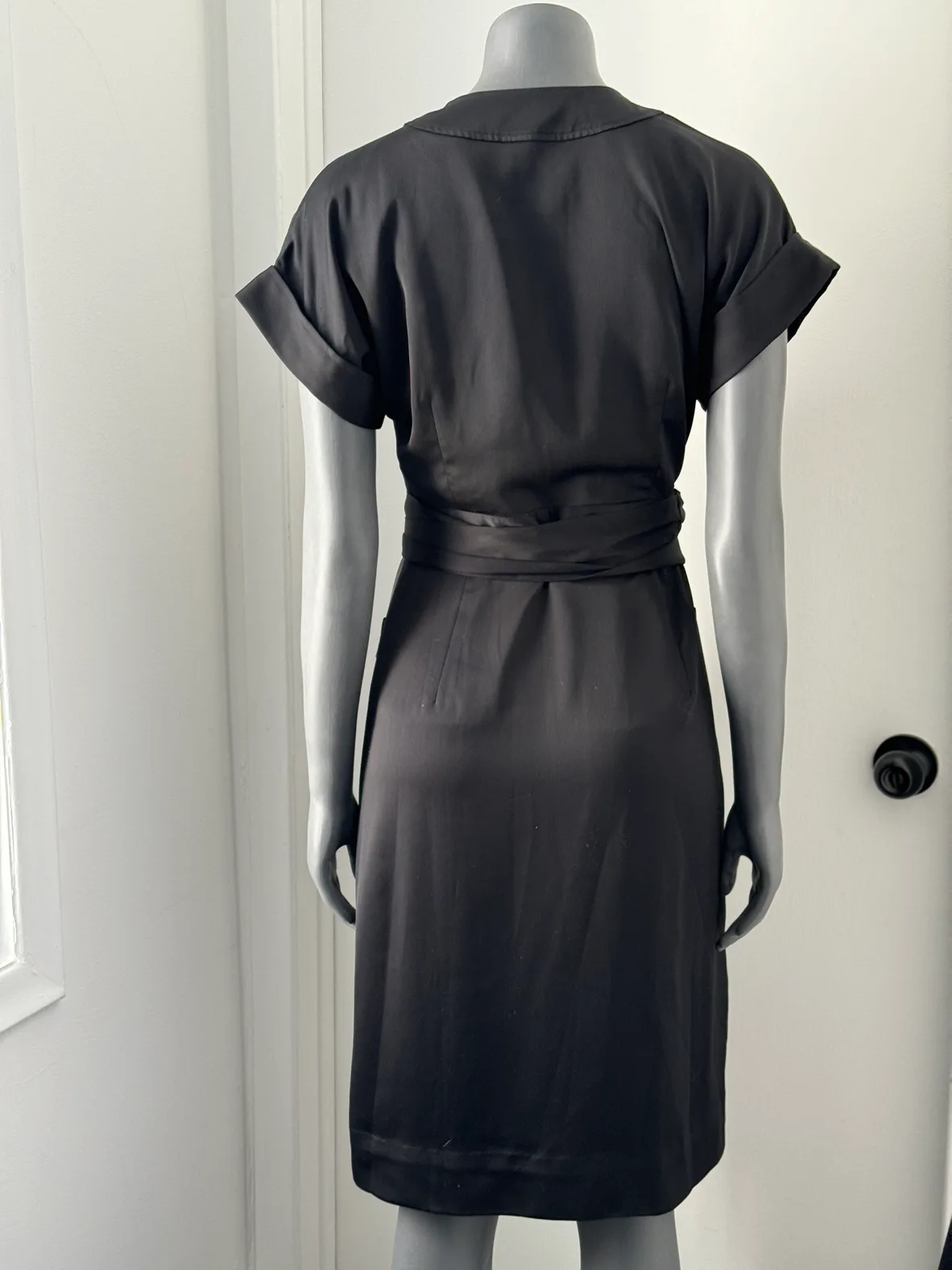J.Crew Black Wrap Dress Size S image indicator(2)
