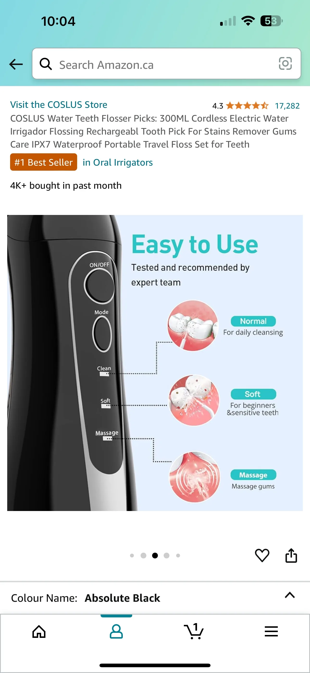 COSLUS Oral Irrigator - Used only once image indicator(4)