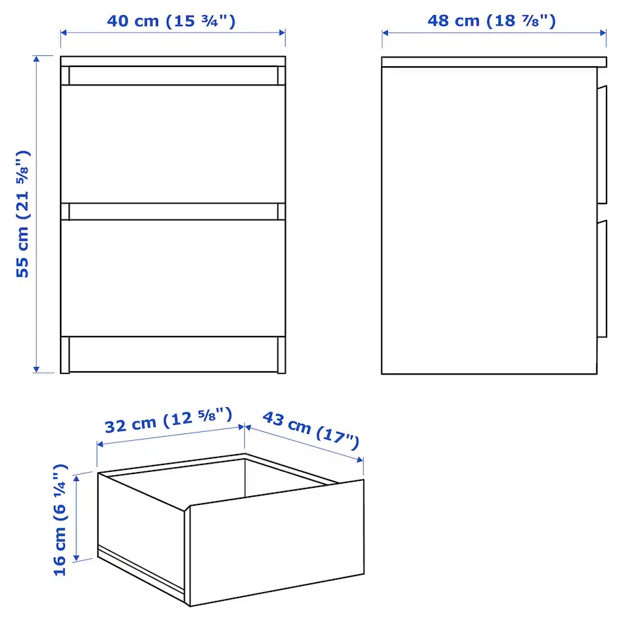 Two-drawer chest x 2 - photo 3