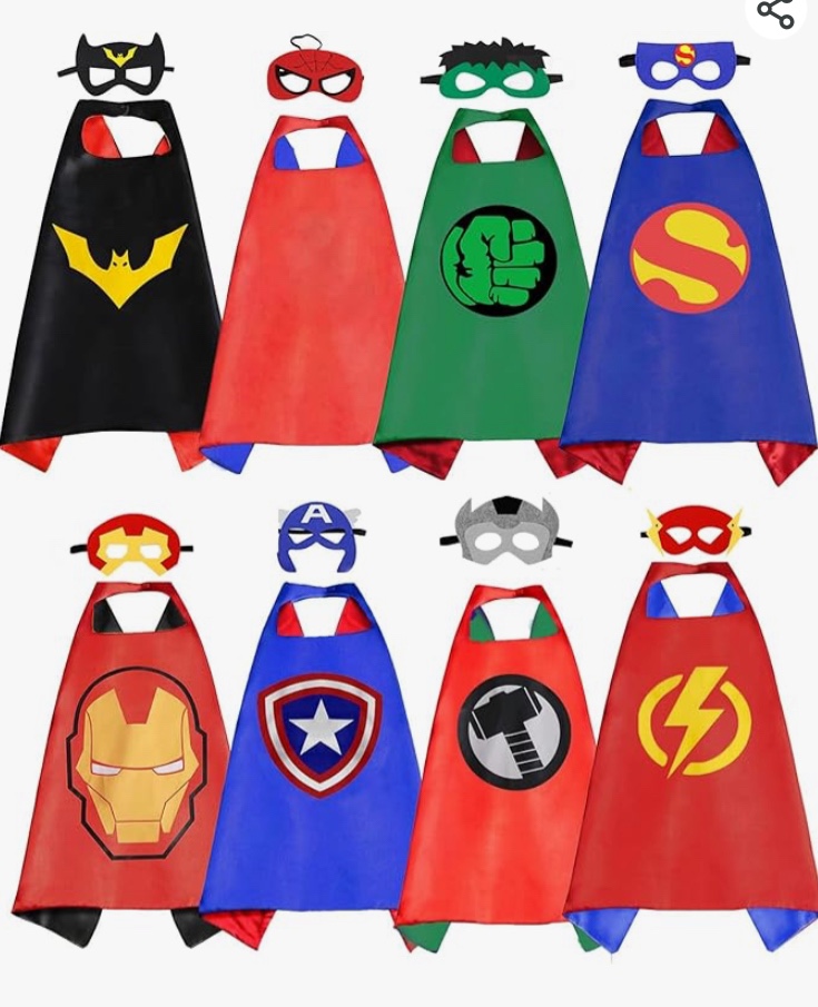 Superhero Capes and Masks Set