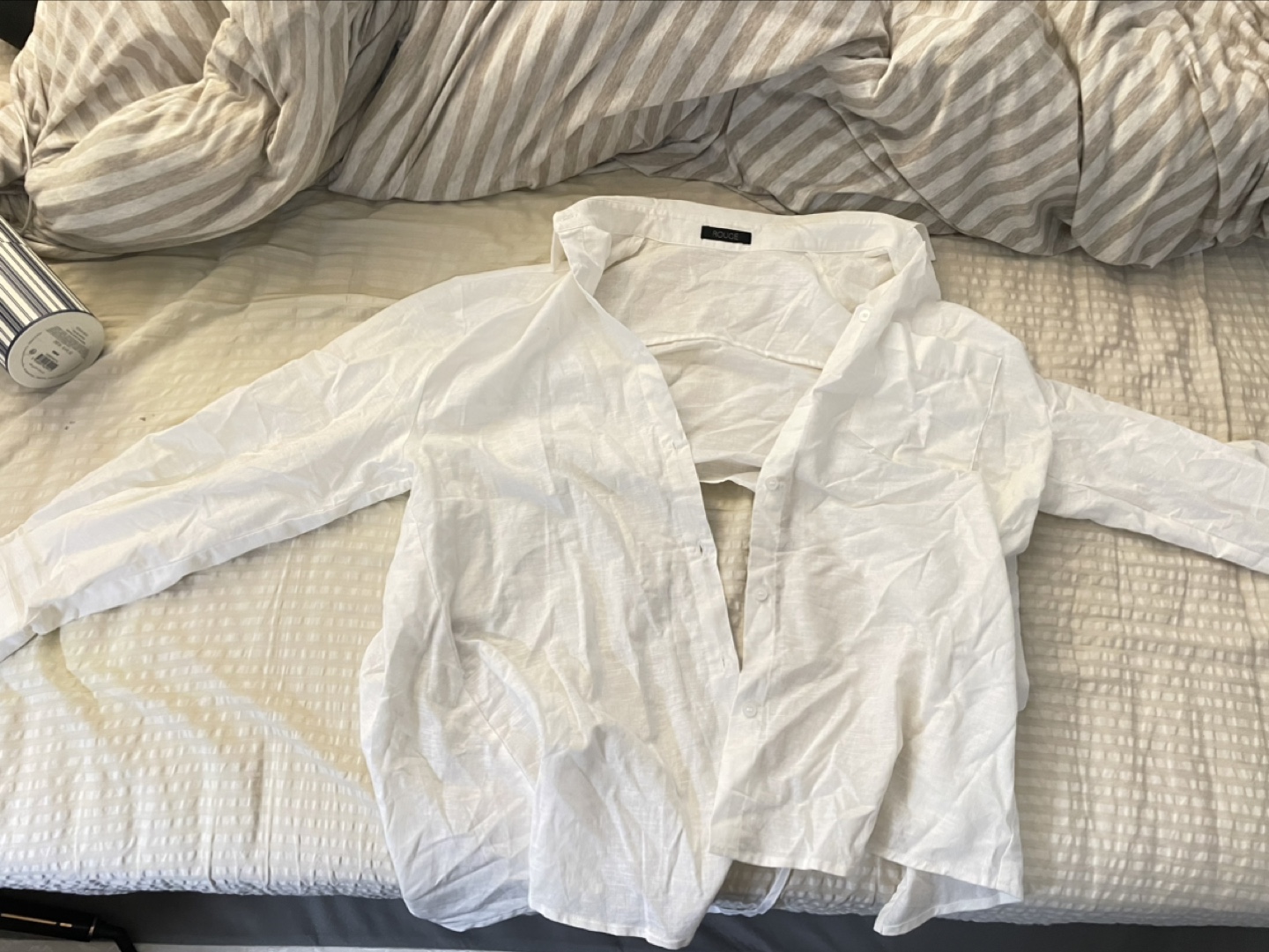 White Long Sleeve Button Up Shirt