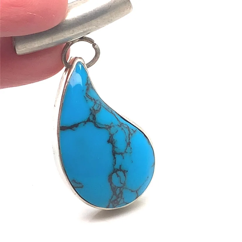 Sterling Silver Navajo Turquoise Pendant image indicator(4)