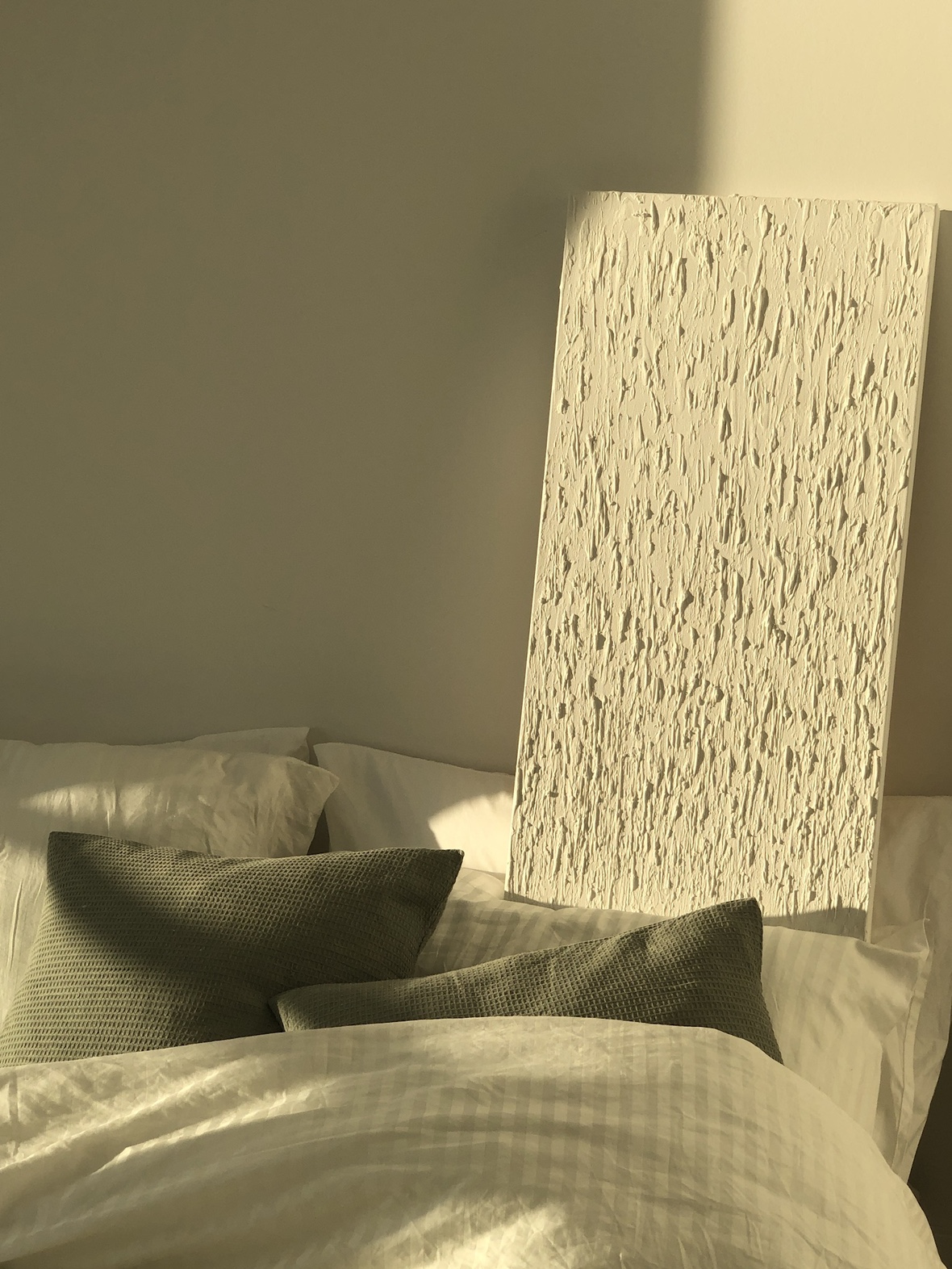 White Textured Canvas Painting - photo 3