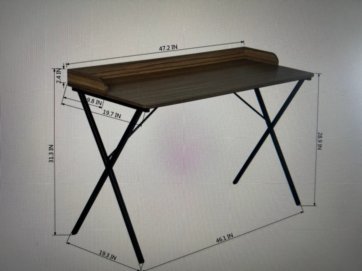Brown Desk with Black Legs image indicator(4)