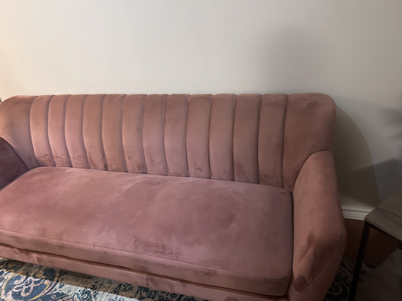 Pink Velvet Sofa - photo 2