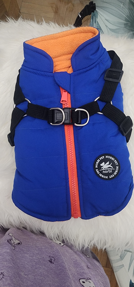 Norbi Dog Coat, Dog Winter Coat with Harness